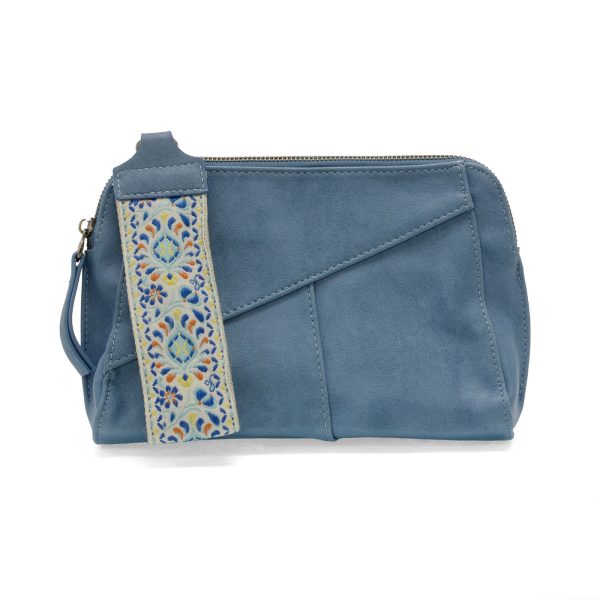 Joy Susan Gigi Crossbody with Woven Wristlet Strap - Bluebird
