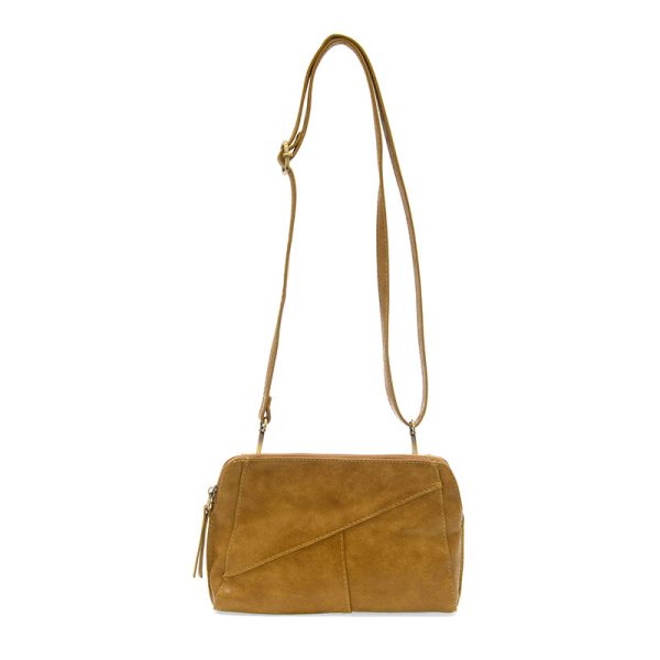 Joy Susan Gigi Crossbody with Woven Wristlet Strap - Spicy Mustard
