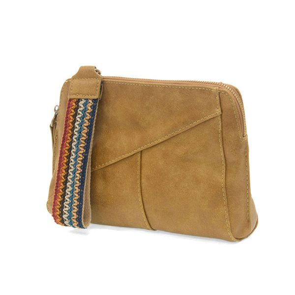 Joy Susan Gigi Crossbody with Woven Wristlet Strap - Spicy Mustard