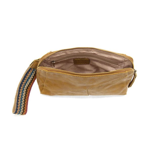 Joy Susan Gigi Crossbody with Woven Wristlet Strap - Spicy Mustard