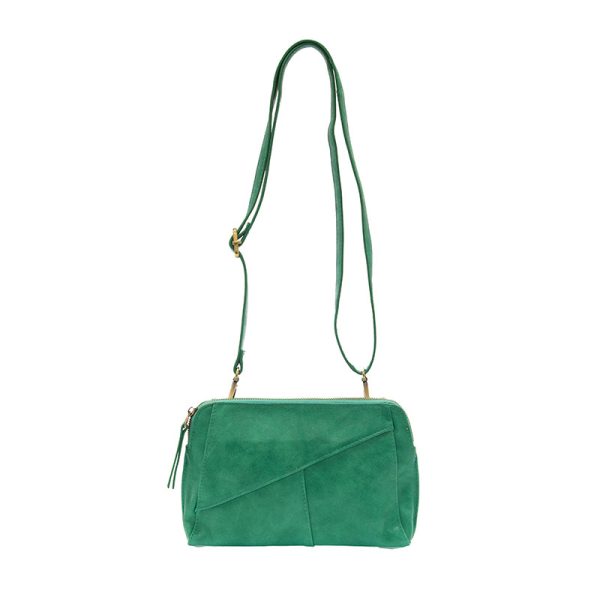 Joy Susan Gigi Crossbody with Woven Wristlet Strap - Jungle Green