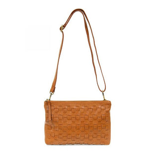 Joy Susan Quinn Woven Convertible Crossbody Clutch - Cognac