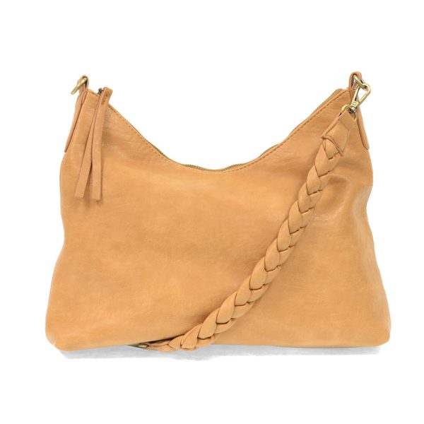 Joy Susan Selene Slouchy Hobo Bag with Braided Handle - Camel