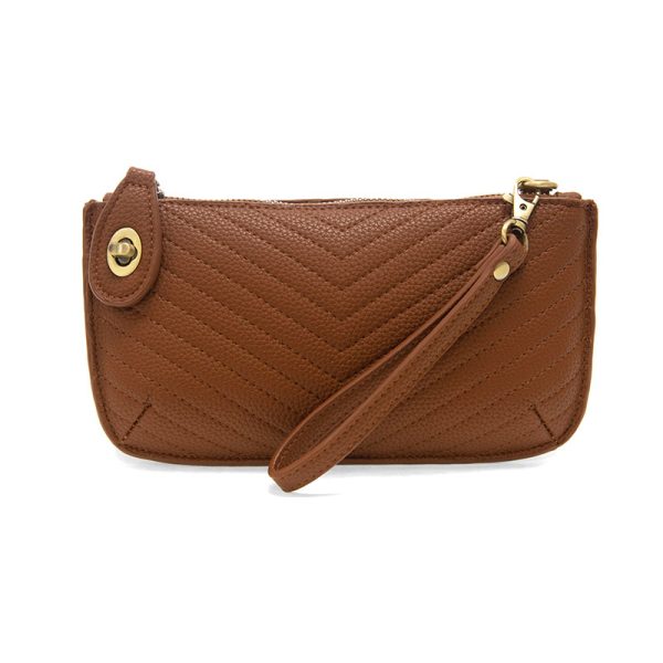 Joy Susan Quilted Mini Crossbody Wristlet Clutch - Caramel