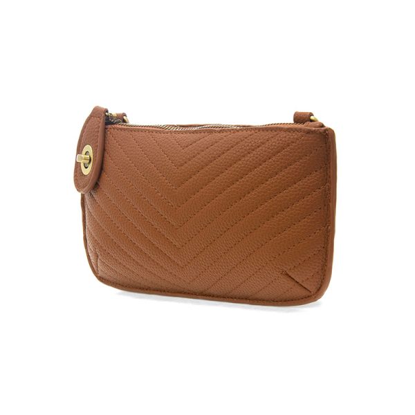 Joy Susan Quilted Mini Crossbody Wristlet Clutch - Caramel