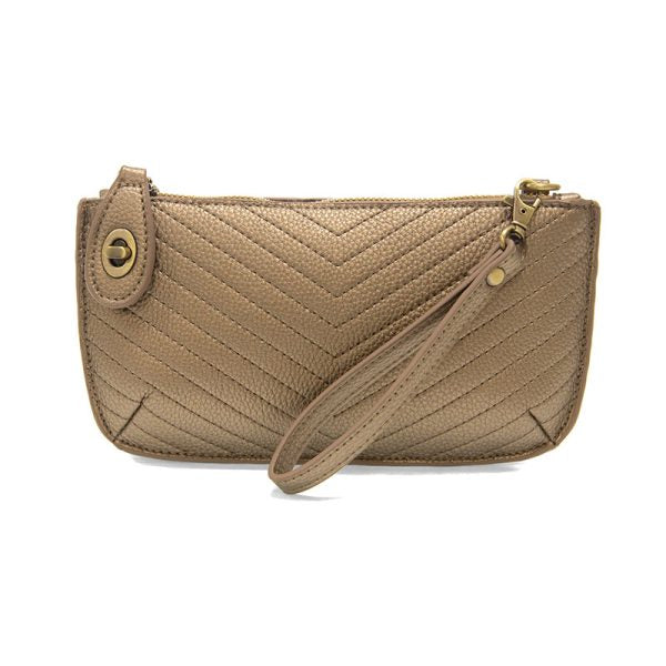 Joy Susan Quilted Mini Crossbody Wristlet Clutch - Bronze