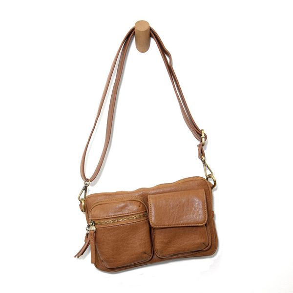 Joy Susan Kendra Cargo Pocket Sling Crossbody - Cognac