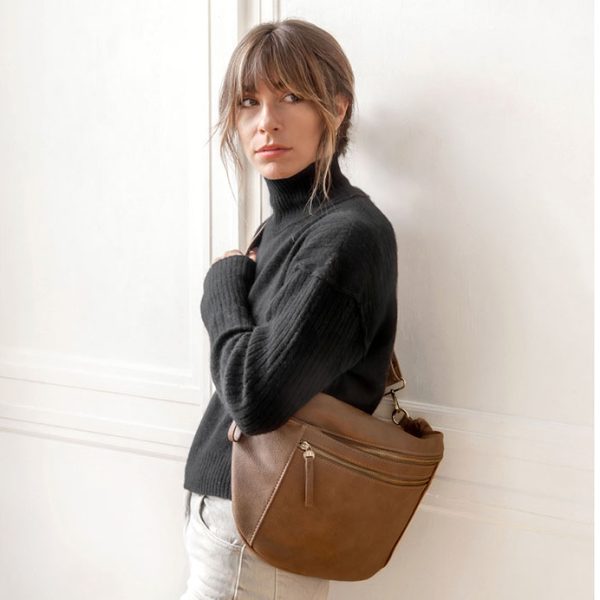 Joy Susan Mel Large Sling Crossbody Bag - Russet Brown