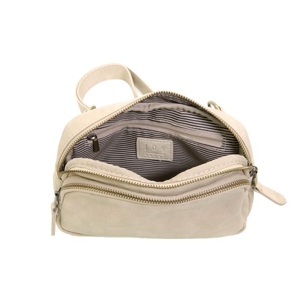 Joy Susan Kylie Double Zip Sling Belt Bag - Linen