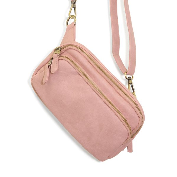 Joy Susan Kylie Double Zip Sling Belt Bag - Blush