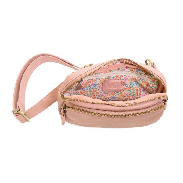 Joy Susan Kylie Double Zip Sling Belt Bag - Blush