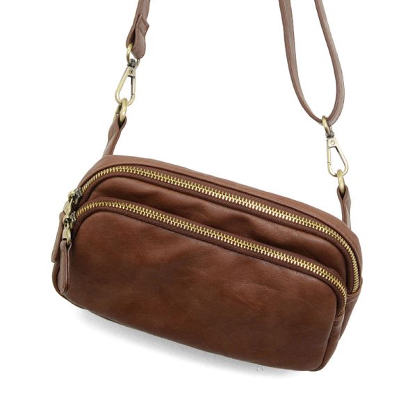 Joy Susan Kylie Double Zip Sling Belt Bag - Walnut