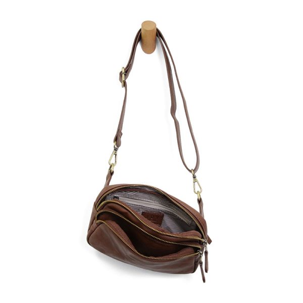 Joy Susan Kylie Double Zip Sling Belt Bag - Walnut
