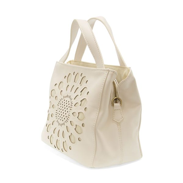 Joy Susan Flora Laser Cut Crossbody Tote - White