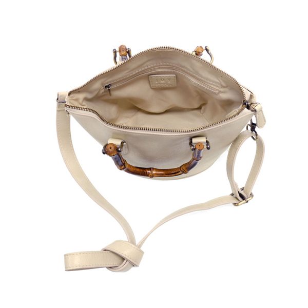 Joy Susan Millie Bamboo Handle Basket Crossbody - Coconut
