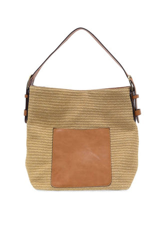 Joy Susan Natural Straw Topzip Hobo
