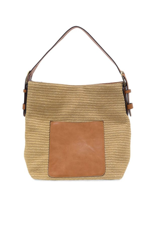 Joy Susan Natural Straw Topzip Hobo