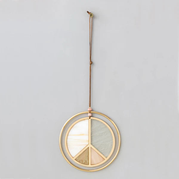 Scout Stained Glass Light Catcher - Peace Sign