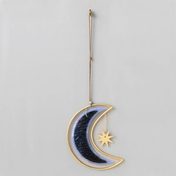 Scout Stained Glass Light Catcher - Moon Star