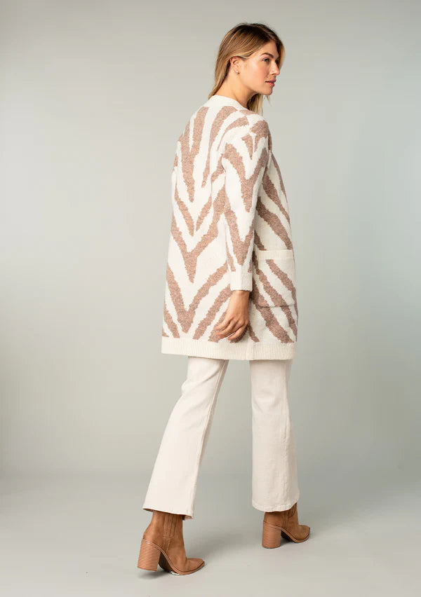 Axel Cardigan - Ivory/Rust