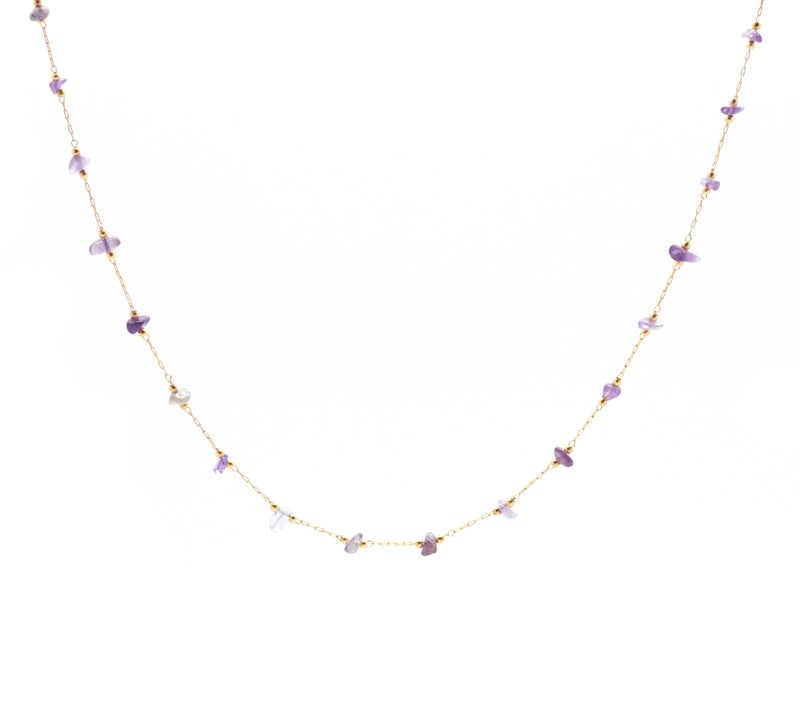 Drops of Energy Necklace ~ Salty Stones - Amethyst