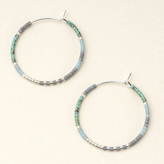 Scout - Chromacolor Miyuki Small Hoop - Turquoise Multi/Silver