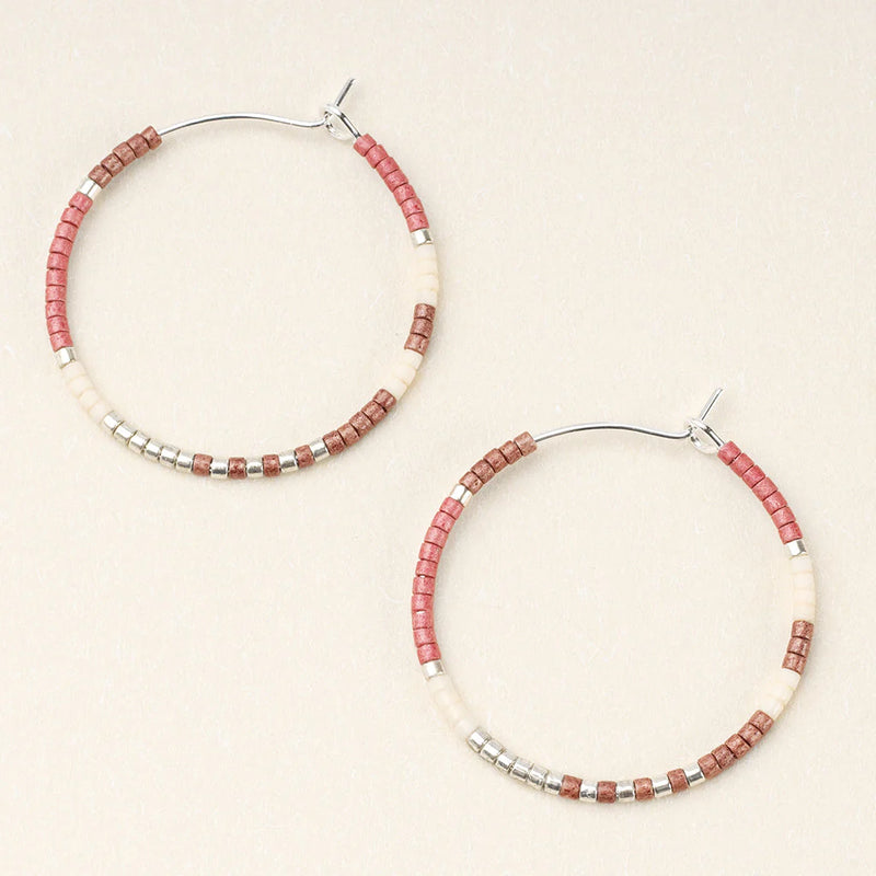 Scout - Chromacolor Miyuki Small Hoop - Blush Multi/Silver