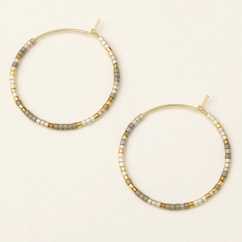 Scout - Chromacolor Miyuki Small Hoop - Pewter Multi/Gold