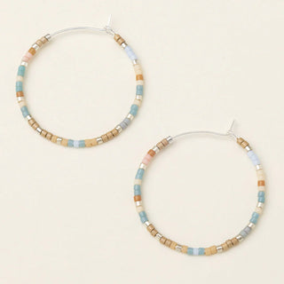 Scout - Chromacolor Miyuki Small Hoop - Desert Blue Multi/Silver