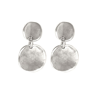 UNOde50 Circle drop earrings - Sterling Silver