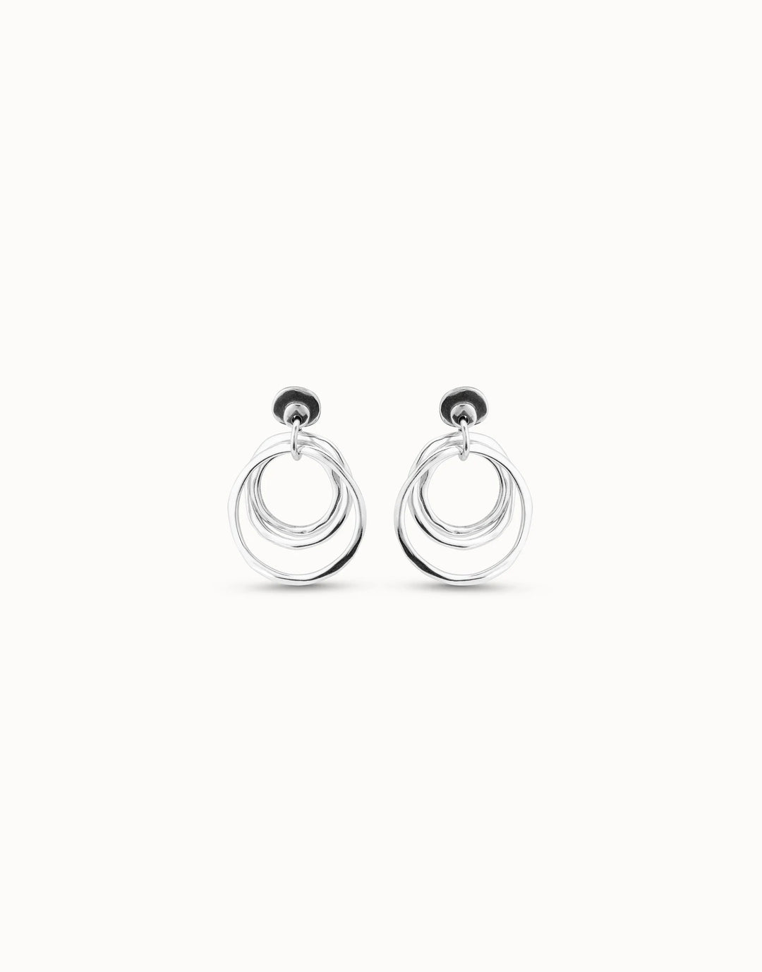 UNOde50 Irregular hoop earrings Silver