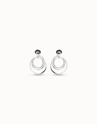 UNOde50 Irregular hoop earrings Silver
