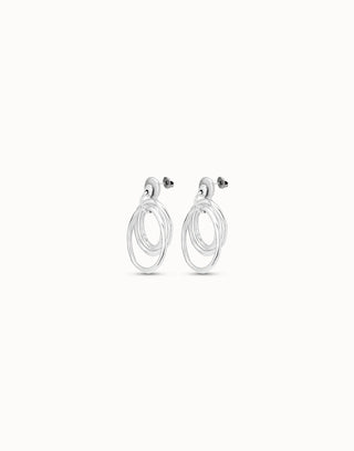 UNOde50 Irregular hoop earrings Silver