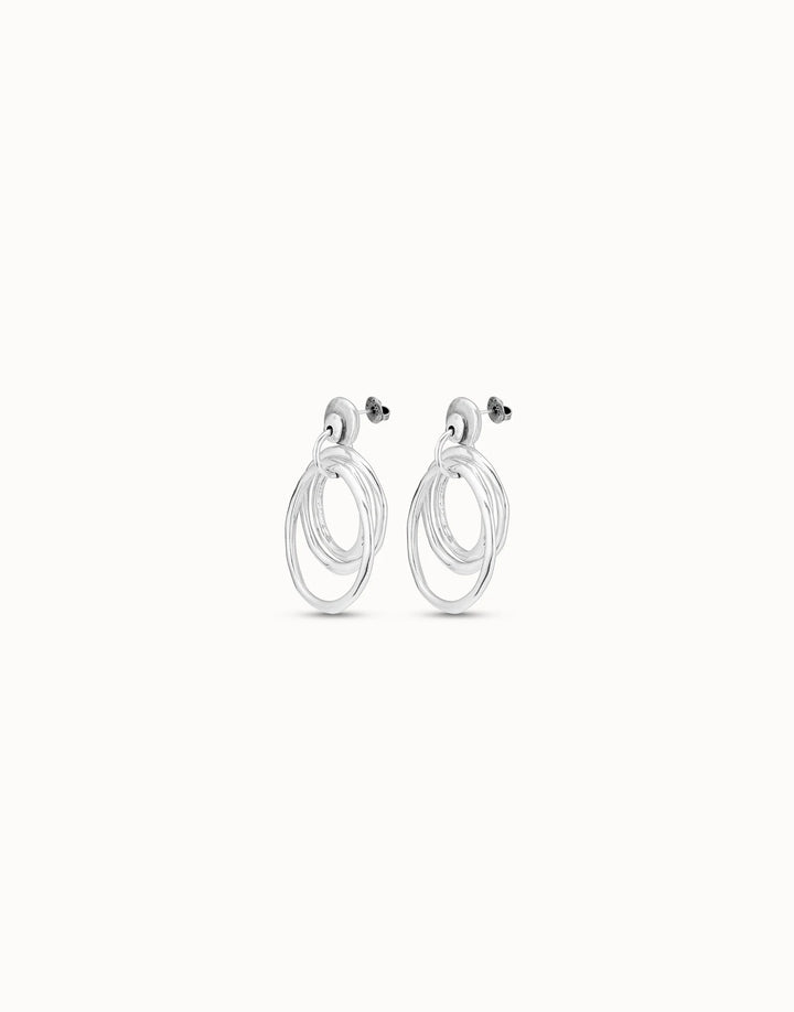 UNOde50 Irregular hoop earrings Silver