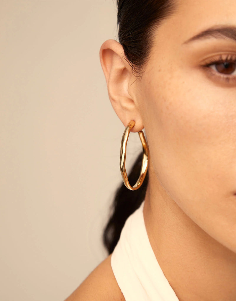 UNOde50 Open hoop earrings - Gold