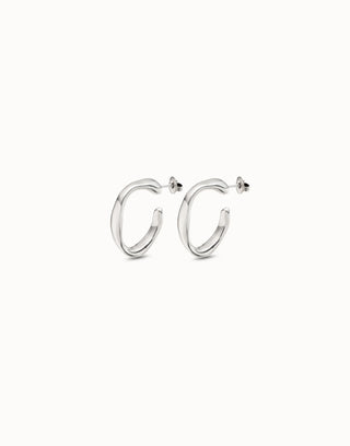 UNODE50 Open hoop earrings Silver