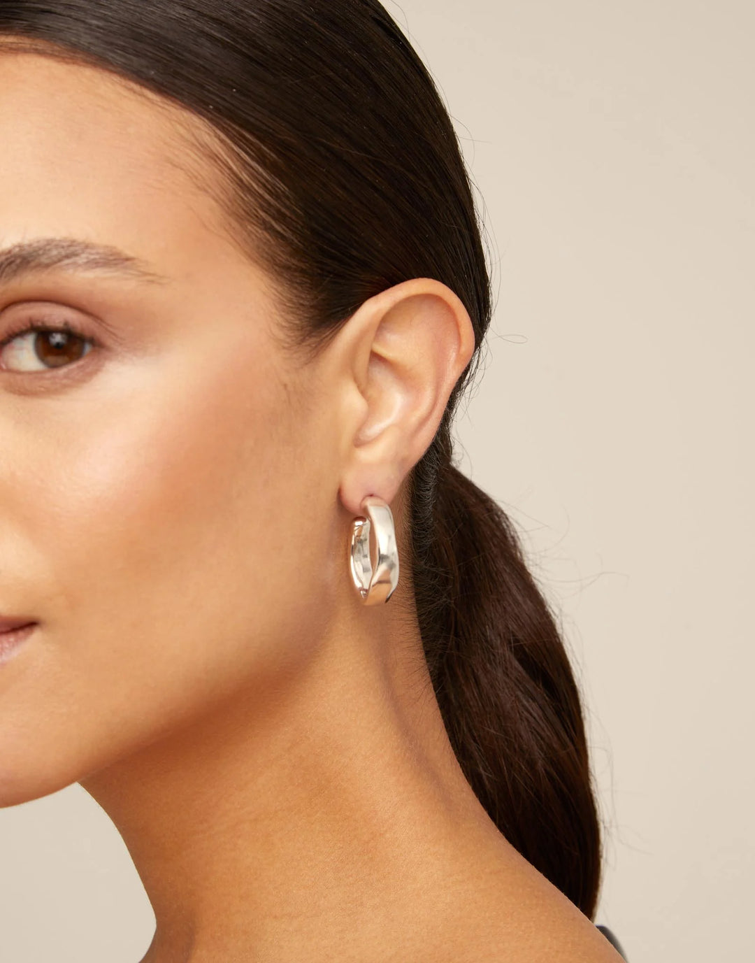 UNODE50 Open hoop earrings Silver