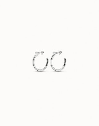 UNOde50 Hoop Earrings Silver