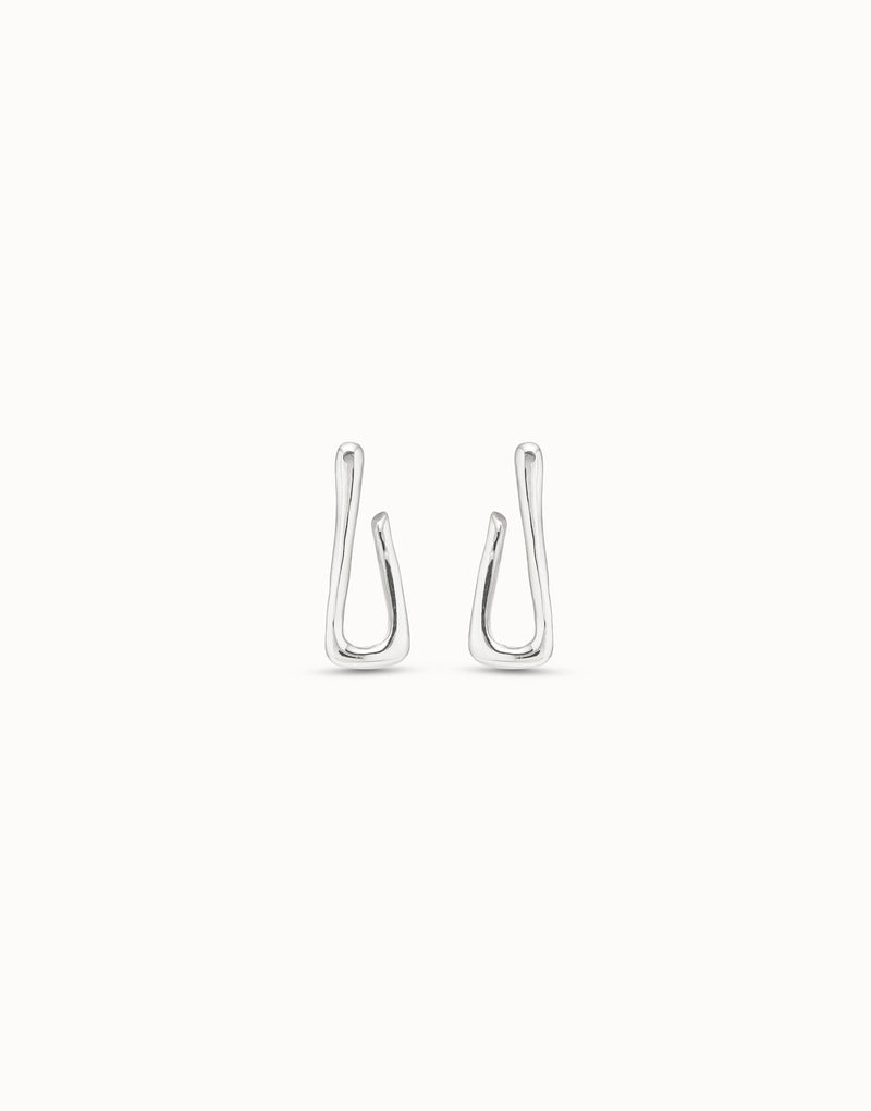 UNOde50 Link shaped hoop earrings - Sterling Silver
