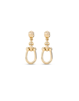 UNODE50 Drop earrings with medium sized link Gold