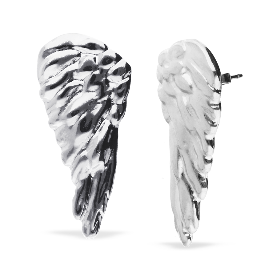 UNOde50 Earrings with wing design - Sterling Silver