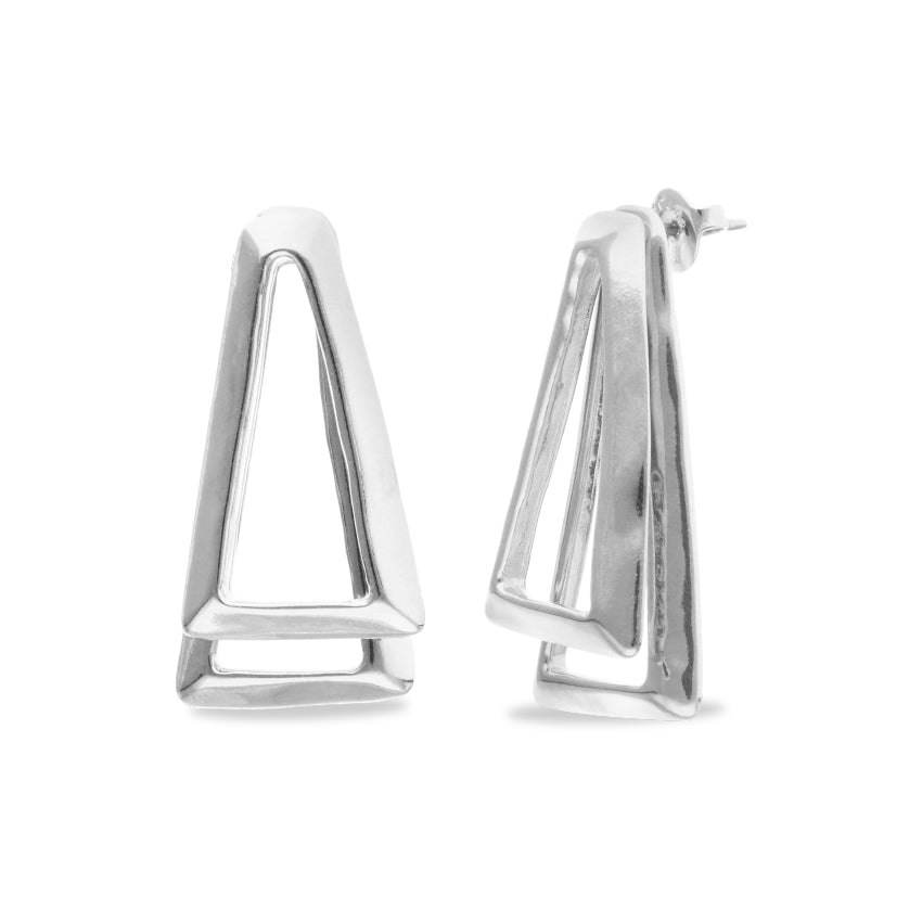 UNODE50 Sterling silver Nucleo Earring