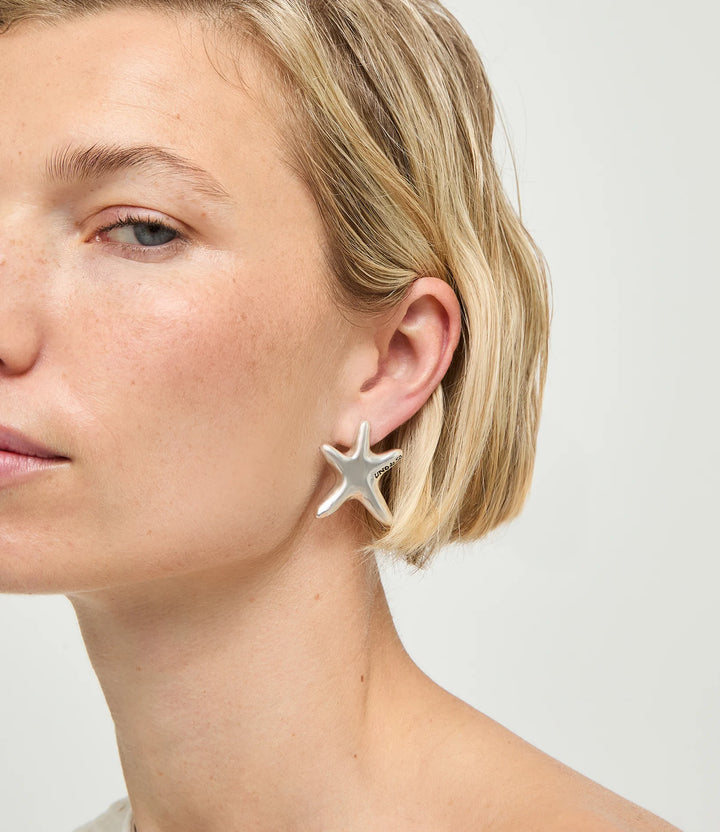 UNOde50  Earrings Stellaris Medium starfish-shaped earrings Gold Silver