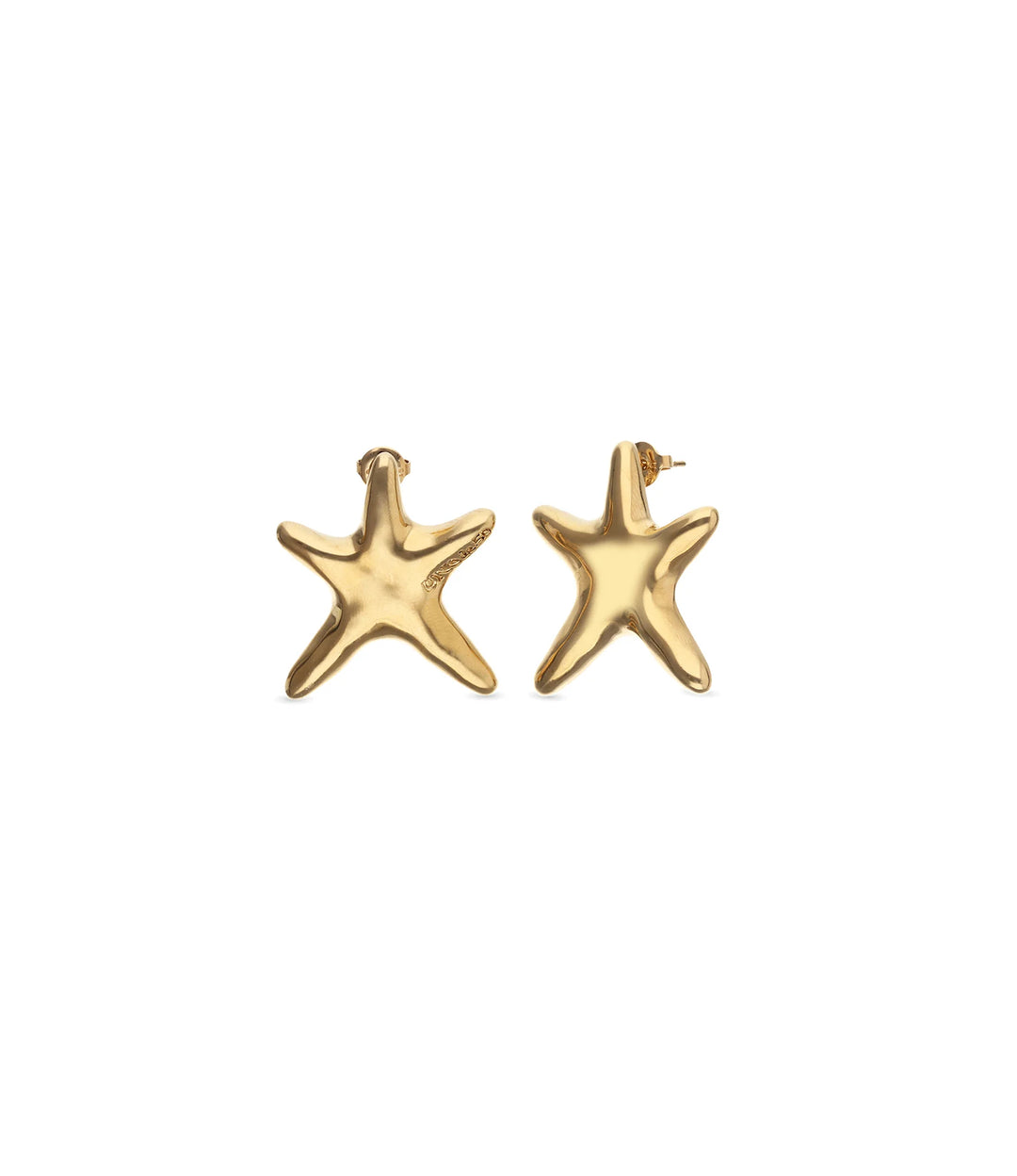 UNOde50  Earrings Stellaris Medium starfish-shaped earrings Gold