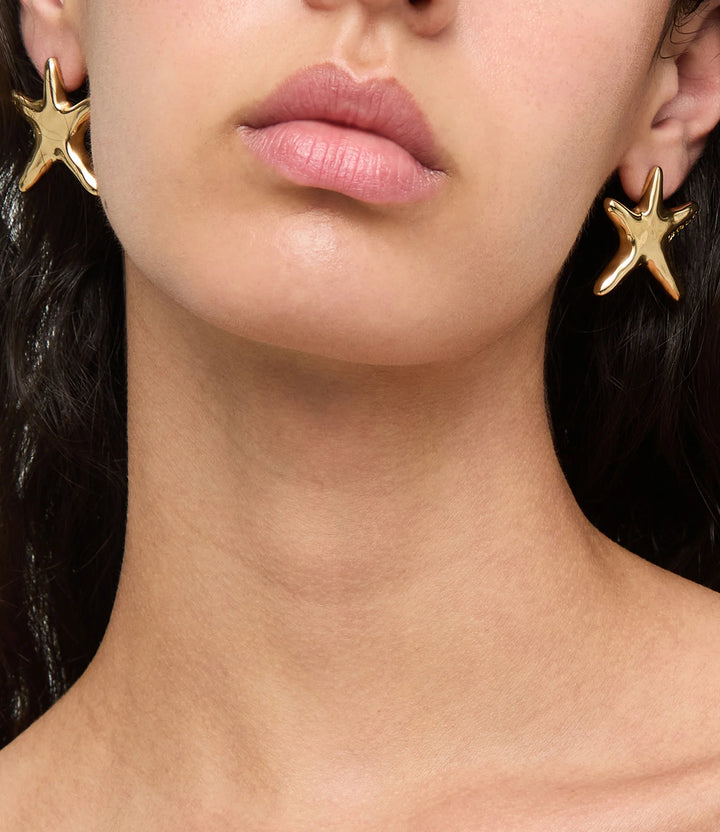 UNOde50  Earrings Stellaris Medium starfish-shaped earrings Gold