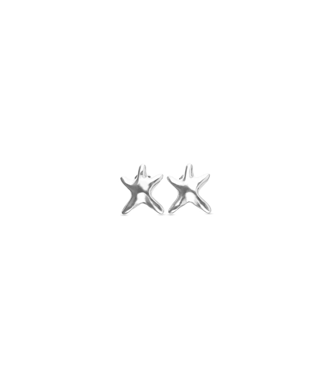 UNOde50 Earrings Star Small starfish earrings Silver