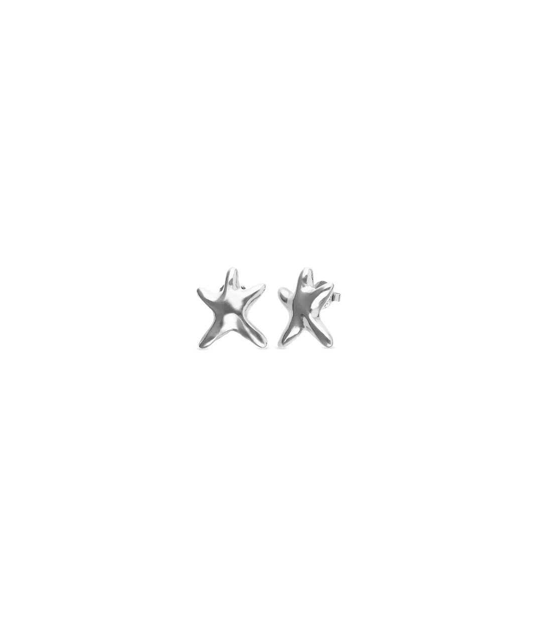 UNOde50 Earrings Star Small starfish earrings Silver