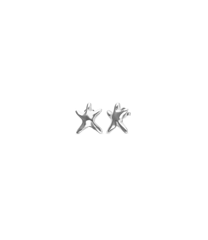 UNOde50 Earrings Star Small starfish earrings Silver
