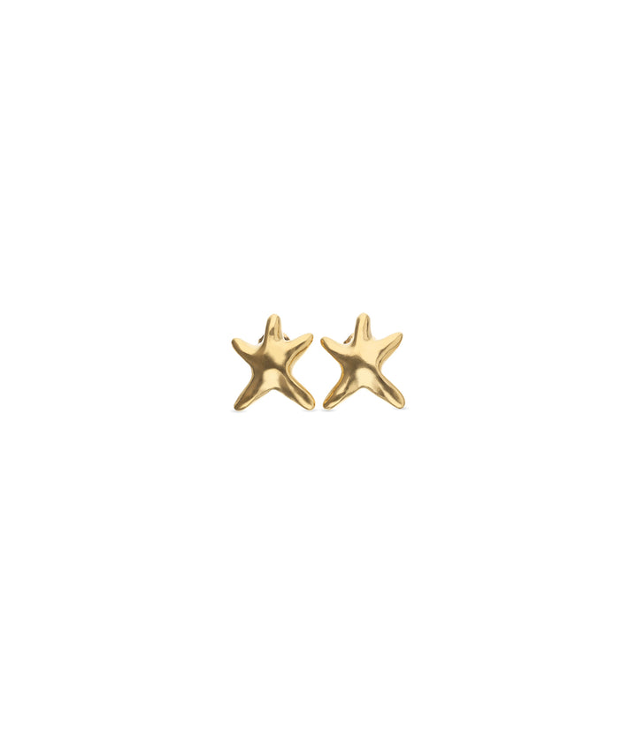 UNOde50 Earrings Star Small starfish earrings Gold