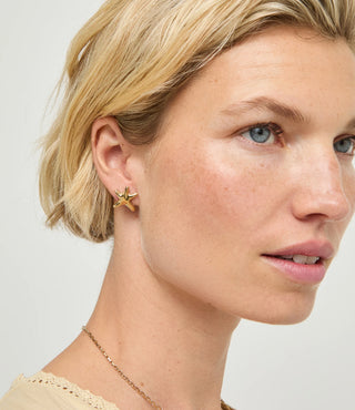UNOde50 Earrings Star Small starfish earrings Gold